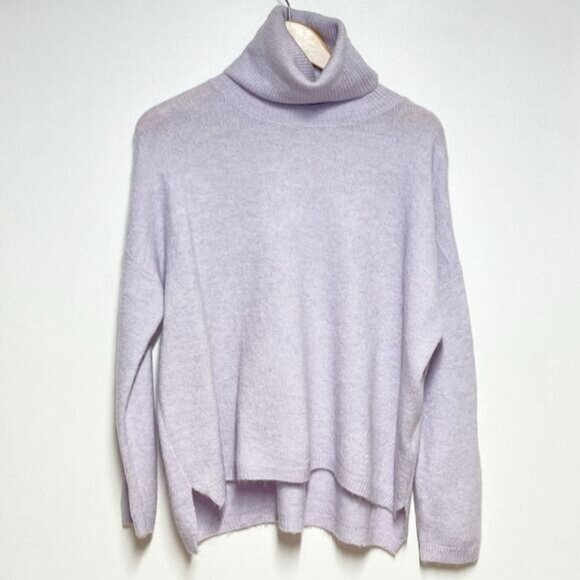 New Splendid Lilac Wool Turtleneck Sweater   Oversized Size XS L - Picture 1 of 6